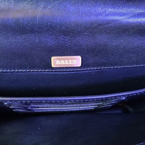 BALLY Vintage Black Leather Combination Lock Clutch - Picture 10 of 14